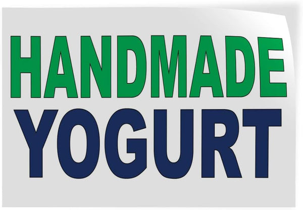 Fastasticdeals Decal Stickers Multiple Sizes Handmade Yogurt Green Blue Bar Restaurant Food Industrial