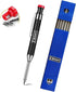 EXcraft Metal Mechanical Carpenter Pencil with Built-in Sharpener, 6 Refills for Architect Construction Scribe Tools