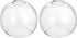 2 Pack Clear Glass Shades Globes, Glass Lamp Shade Covers Replacements, 1.65