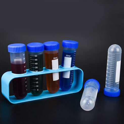 YS0911 50mL 3Pcs/Pack 50ml Professional Centrifuge Tubes Kit with Writable White Tabs Leak-Proof Screw Caps Clear Lab