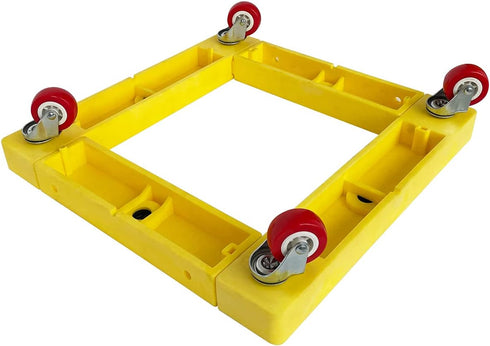 50698 300LBS 16"x16" Maxworks Square Furniture Dolly Moving Cart Appliance Roller, Yellow, Capacity