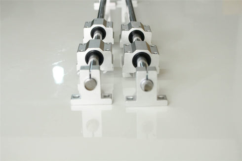 Linear Rail OD 8mm 300mm, 2PCS Optical Axis Linear Rail Shaft Rod with 4PCS Guide Support and 4PCS Ball Bearing
