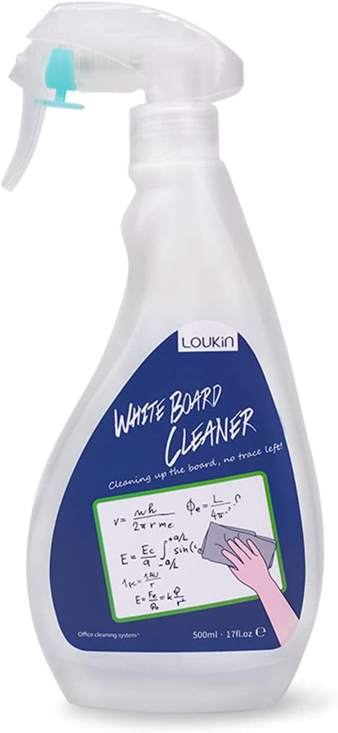 loukin Non-Toxic Whiteboard Cleaner, 17 fl oz Dry Erase Board Cleaner, Low-Odor Spray for Stubborn Marks