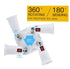 CLWHJ-360 Degrees Adjustable 4 in 1 E26/E27 Splitter Socket Adapter - Max Watt 240W, 180 Degree Bendable