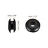 Rubber Grommets, Flexible Wire Hole Plug, 20 Pcs, 6 mm Mount Dia, Black