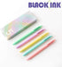 czxwyst Soft Touch Retractable Gel Ink Pens 0.5mm Fine Point (Macarons Colors 5-Pack Black Ink) by czxwyst
