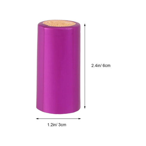hougna 500pcs Heat Shrink Film Sealing Cap Wine Bottle Film Wine Heat Shrinkable Cap(Rose Red)