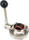 HBDQOMRV 2" 51mm SS304 Stainless Steel Hygienic Welded Butterfly Valve for Brewing Beer