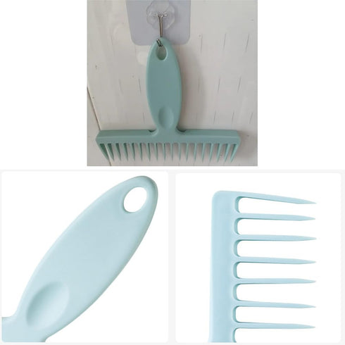NentMent 2 Pack Commercial Set Broom Cleaning Tool Hair Removal Comb Cleaner for One Sweep Broom Dust Mop Floor Sweeper
