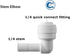 Water Pipe Stem Elbow Connector for 1/4" Tubing, 90 Degree Push to Connect Fittings, Pack of 10