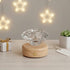 YumeGlint Diamond Shape Small Table Lamp with RGB Seven-Color Changing Night Light, Rechargeable