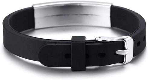 Medical Alert ID Bracelet - Laser Engraved BLOOD THINNER Adjustable Wristband for Women
