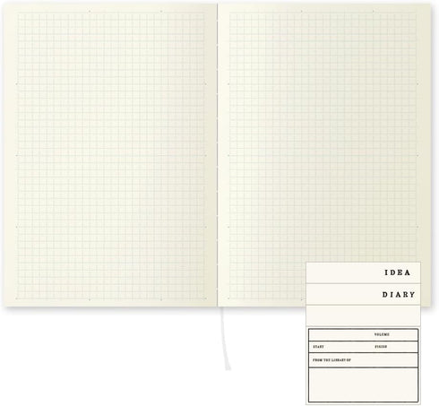 DESIGNPHIL Midori A5 Notebook, 15295006, Graph Ruled + Notebook Cover