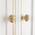 Wwxuanke Lion Door Knob, Brass Lion Head Knob, Creative Animal Knob for Wardrobe and Cabinet, 2 Pack Gold