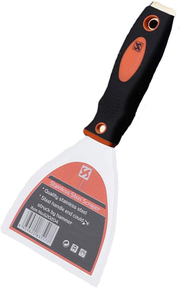 Edward Tools Harden 5" Stainless Steel Putty Knife - Heavy Duty Joint/Scraper Knife for Drywall - Paint Scraper - Rust-Proof Flexible Stainless Steel Blade - Hammer End for Resetting Nails by Edward Tools