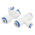 uxcell 3/8-inch x 3/8-inch x 1/4-inch T Shaped 3 Way Tube Quick Push in Connector, 3pcs for RO Water System