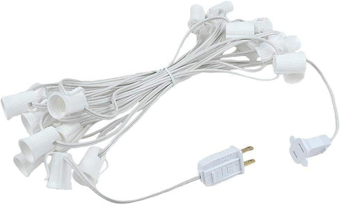 C9 Set 25 Bulbs 25' Novelty Lights Clear Hanging Incandescent Christmas String Lights - Retro Traditional