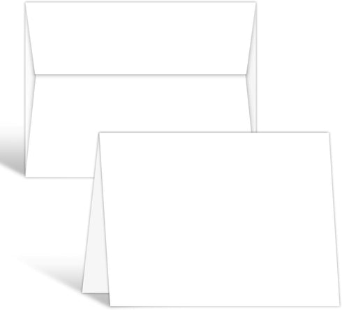 Greeting Cards Set – 4.5" x 6" Blank White Cardstock and Envelopes, Bulk Set of 40 for All Occasions