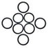 Pack of 8 O-Rings Bumper Fender Quick Release Fasteners Replacement Rubber Bands
