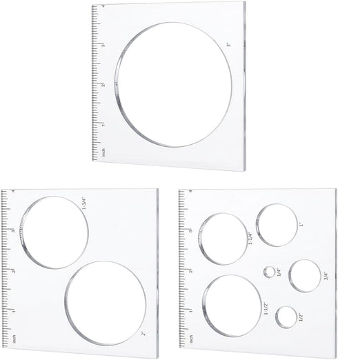 PH PandaHall 9 in 3 Circle Inlay Templates, Acrylic Router Jig Templates