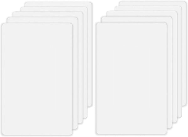 Screwless Blank Wall Plates, 1-Gang Electrical Cover Plate, Unbreakable Thermoplastic Faceplate (10 Pack)