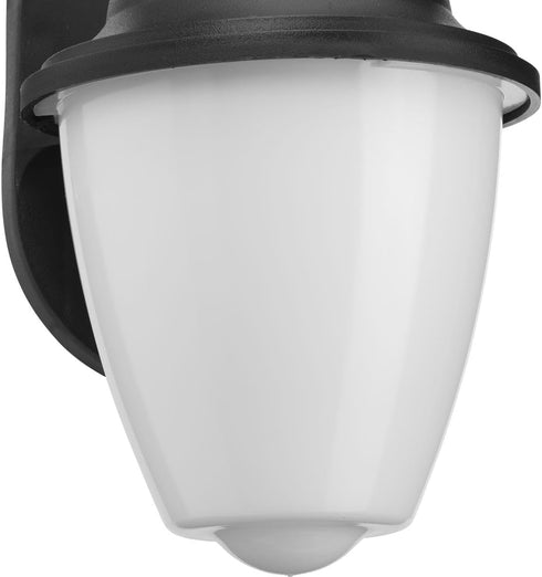 1-Light Progress Lighting Polycarbonate Outdoor White Acrylic Shade Traditional Outdoor Wall Lantern Light Textured