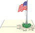 iGifts And Cards Patriotic 3D Pop Up Greeting Card, American Flag, All Occasion