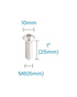 M6 x 1" Button Head Socket Cap Bolts Screws (25pcs), 18-8 Stainless Steel 304 Allen Hex Drive Machine Screw