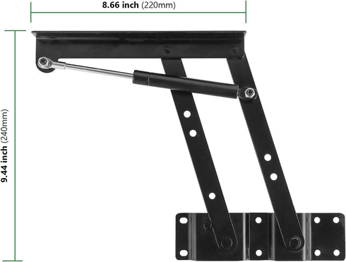2 9.52 Inch 40 150N HAKZEON PCS Lift Up Top Coffee Table Hinge with Mounting Screws, Folding Hinge Rack Mechanism