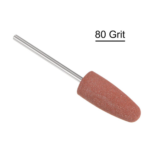 5pcs Rubber Polishing Bit, Silicone Buffing Wheels 80 Grit for Electric Grinder Rotary Tool, Cone Shape