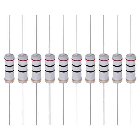 YOKIVE 20 Pcs Metal Oxide Film Resistors, Axis Lead Resistor for Electric Power Equipment (Grey, 3W, 20 Ohm)