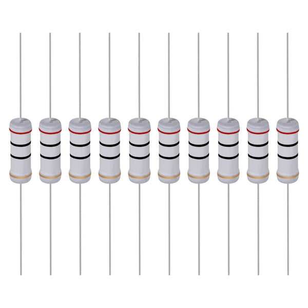 YOKIVE 20 Pcs Metal Oxide Film Resistors, Axis Lead Resistor for Electric Power Equipment (Grey, 3W, 20 Ohm)
