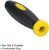 PATIKIL 2.4 Inch Rubber File Handle, 5 Pack Replacement Accessories for 0.2" Diameter File, Black Yellow