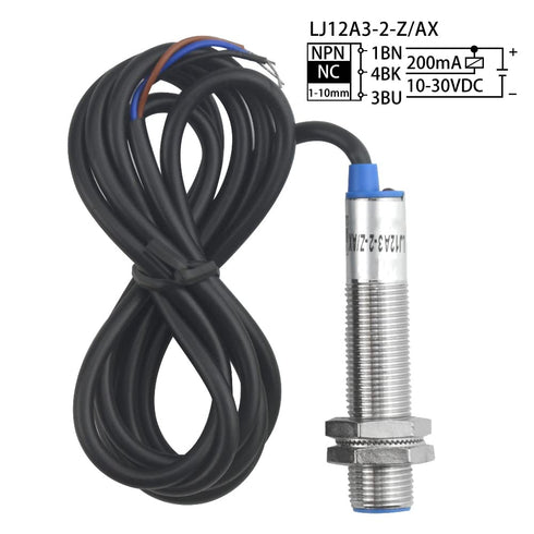 WMYCONGCONG 2 PCS M12 Inductive Proximity Sensor Switch NPN NC, DC 10-30V 200mA