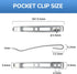 SENCUT Deep Carry Pocket Clip Only for Knives, Length: 2.28" (58mm), SA15B