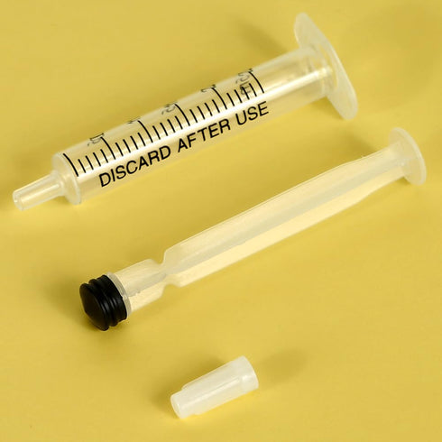 24 Pack 2.5ml Plastic Syringe with Cap, Sterile Individually Sealed for Labs and Pets