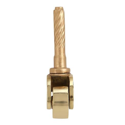 Set of 4 Solid Brass Stem Caster, Heavy Duty, Safe for All Floors, Polished Lacquered Finish