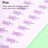 Purple Binder Clips and Paper Clips Push Pins Tacks Sets, Total 72 PCS Assorted Sizes Office Supplies Set for Women,