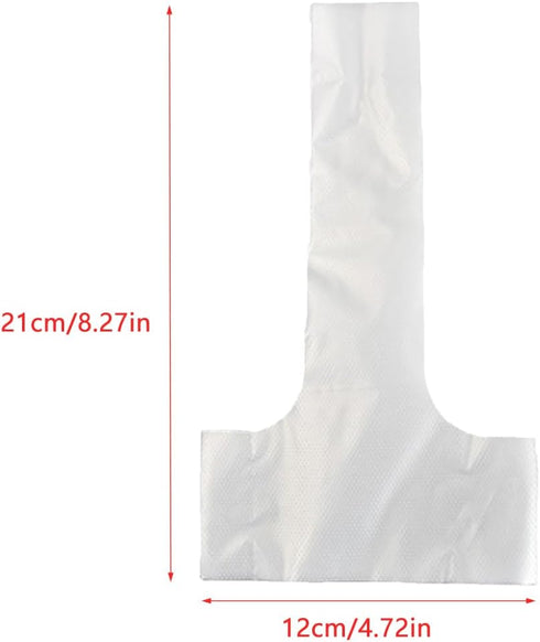 UtySty 200 Pack Packing Drinking Bags with Handle Disposable T-Shaped Drink Carrier Bag Single Cup Holder Grip Carrier