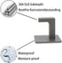 Bath Towel Hooks, 6 Pack Self Adhesive Square Coat Hooks, Heavy Duty Stainless Steel Wall Hooks for Bathroom