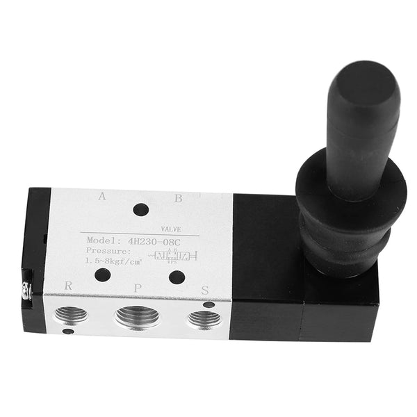 Pneumatic Manual Control Valve 5 Port 3 Position Hand Lever Valve, 0~0.8Mpa, Solenoid Valve (Inlet PT1/4, Exhaust G1/8)