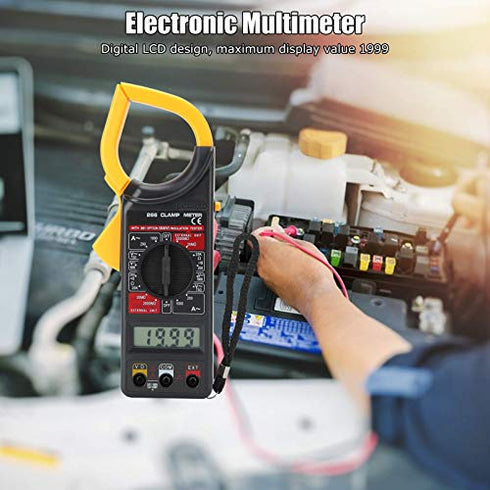 266 Digital Clamp Meter, Handheld Electronic Multimeter for Measuring Voltage, Resistance, Current