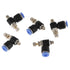 20Pcs M5 Pneumatic Air Flow Speed Control Valve Hose Fitting Quick Connector 360 Rotation