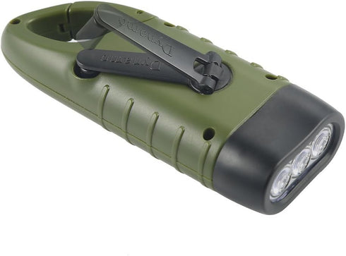 2-Pack Simpeak Hand Crank Solar Powered Flashlight, Emergency Rechargeable LED Survival Flashlight, Quick Snap Carbiner