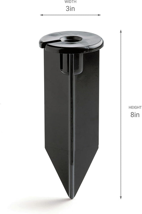 8 15575BK Kichler Outdoor Landscape Light Stake in Black, Durable Ground Mount Accessory for Pathway and Garden Lights