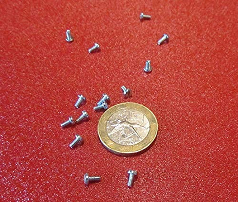 K-mac 18-8 M2 .4 mm 4 mm 200 Zinc Plated Stainless Steel Cheese Head Slotted Machine Screws, FT, x Thread Size x