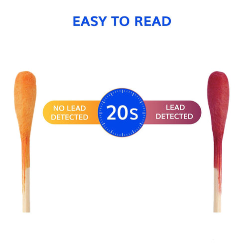 50 20 Instant Lead Test Kit pcs-Rapid Lead Surface Test Swabs -Home Use for All Surfaces Paint Dishes Toys Jewelry