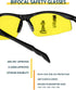 Bifocal Safety Glasses - Safety Glasses with Readers, Polycarbonate Lenses, ANSI Z87+, Yellow, 3.00