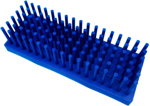 Plastic Test Tube Stand for Drying Test Tubes, Blue, 102-Well