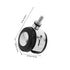 4pcs 2-inch UKCOCO Stem Casters with Brake, Replacement Office Chair Wheels for Furniture, Universal Swivel Rolling